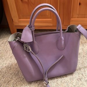 Christian Dior grain leather crossbody lilac purple & silver hardware EUC